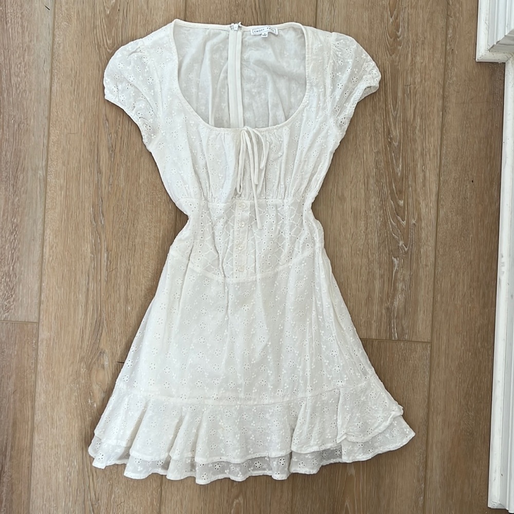 white eyelet dress